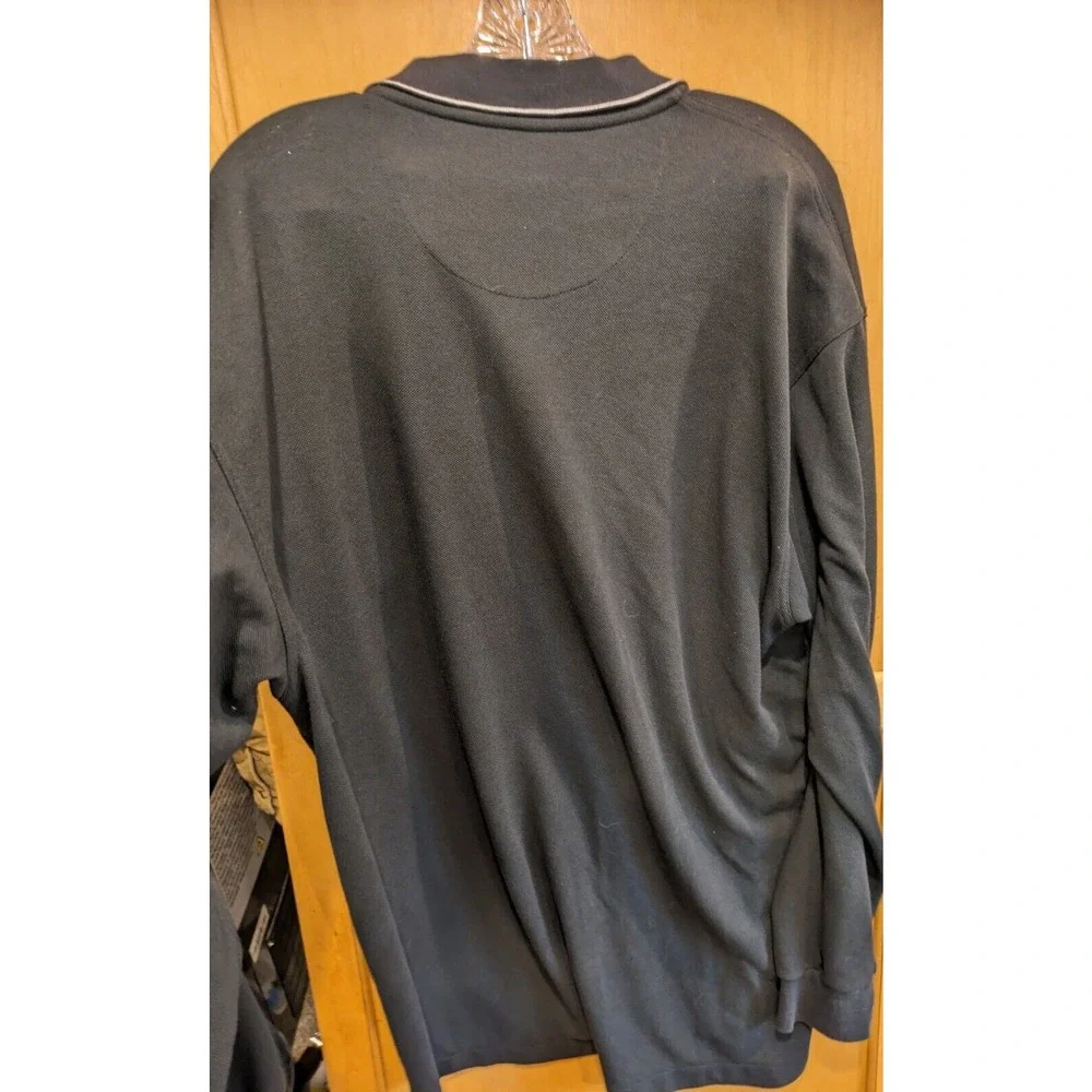 Nike Golf‎ Men's XL Dri-Fit Black Long Sleeve 1/4 Button Pullover